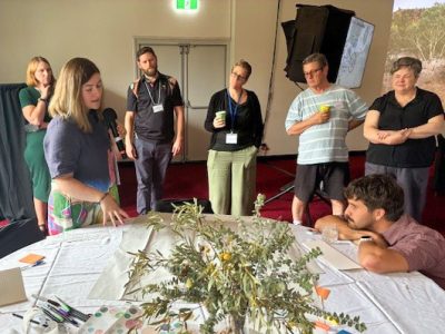 Jen B facilitating WC 2 surrounded by a group